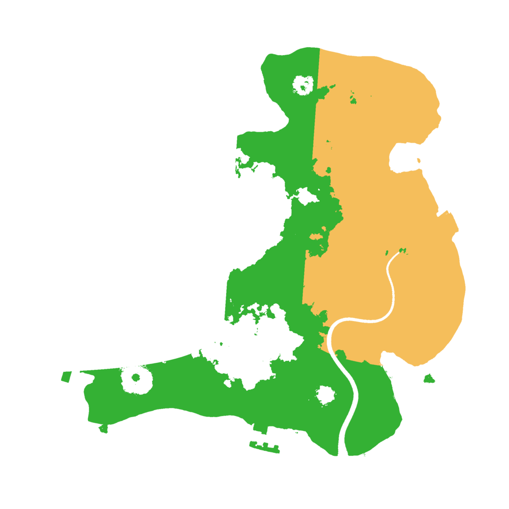 Biome Rust Map: Procedural Map, Size: 2500, Seed: 519819