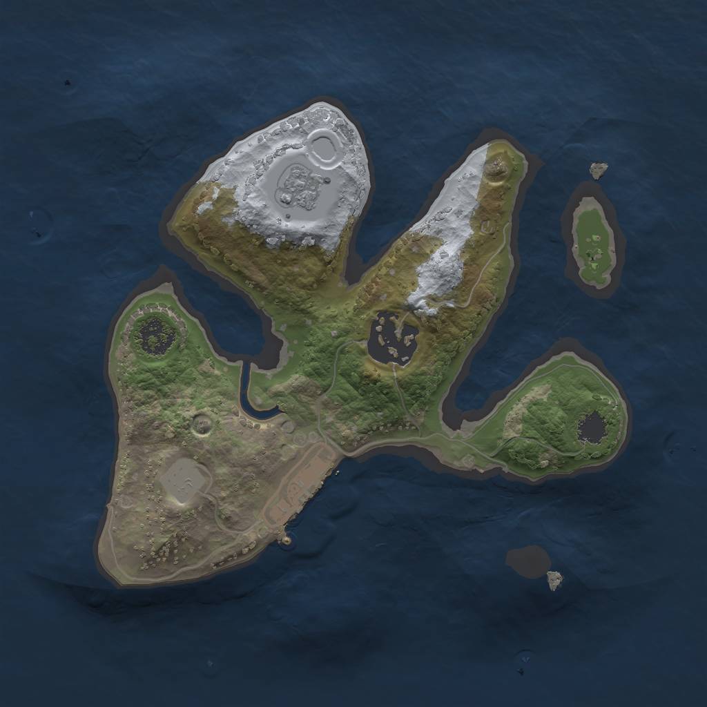 Rust Map: Procedural Map, Size: 2000, Seed: 263025274, 6 Monuments