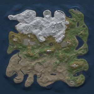 Thumbnail Rust Map: Procedural Map, Size: 3700, Seed: 95657896, 18 Monuments