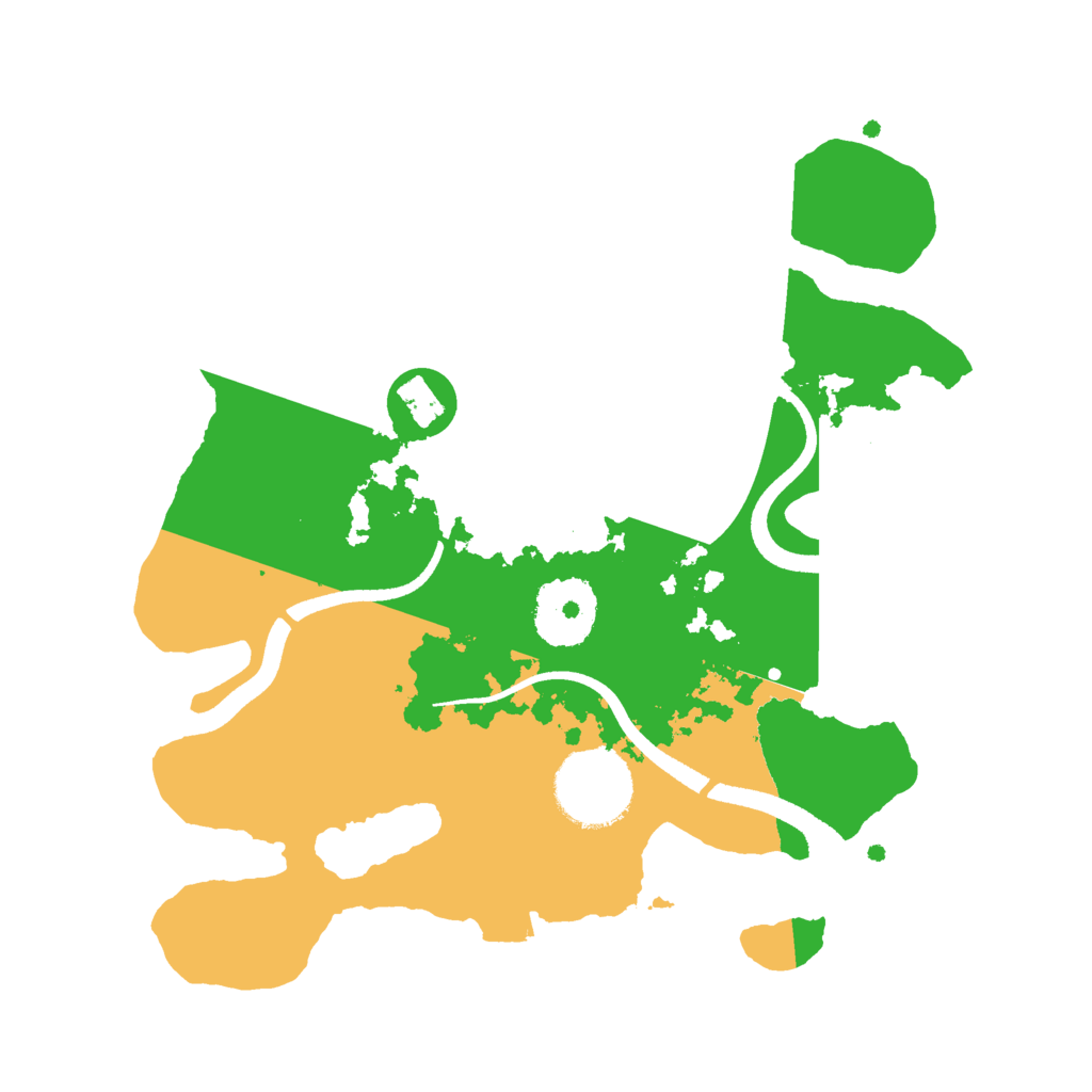Biome Rust Map: Procedural Map, Size: 2500, Seed: 112898958
