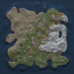 Thumbnail Rust Map: Procedural Map, Size: 3700, Seed: 706615122, 19 Monuments