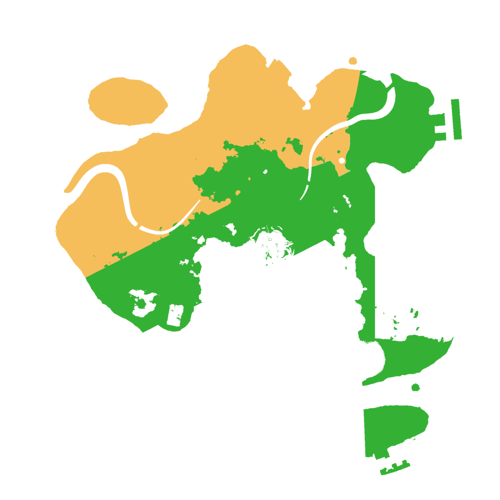 Biome Rust Map: Procedural Map, Size: 2500, Seed: 1985787