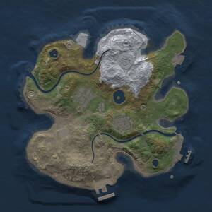 Thumbnail Rust Map: Procedural Map, Size: 2500, Seed: 1389690, 6 Monuments