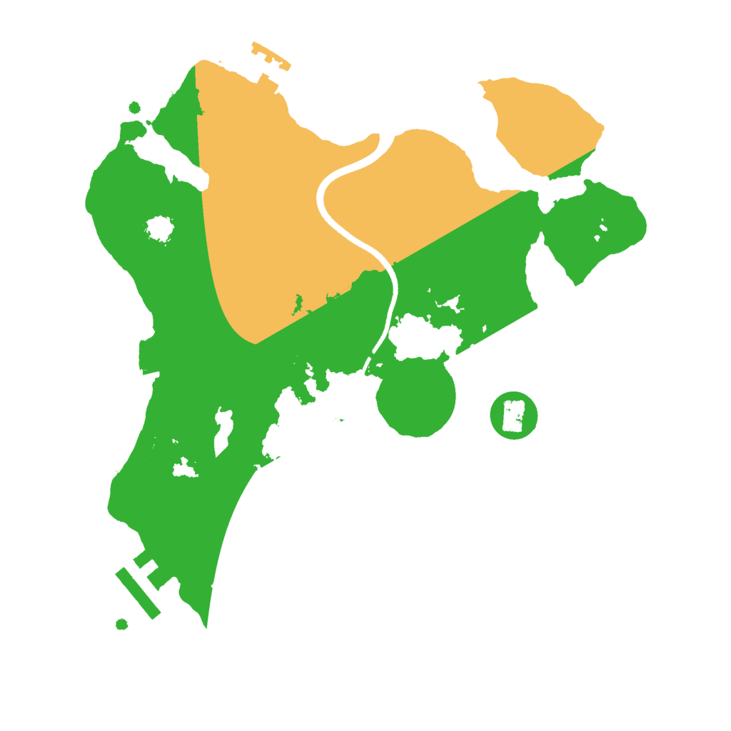 Biome Rust Map: Procedural Map, Size: 2500, Seed: 3453210