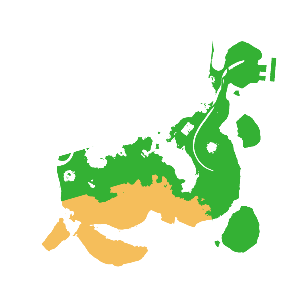 Biome Rust Map: Procedural Map, Size: 2500, Seed: 714199