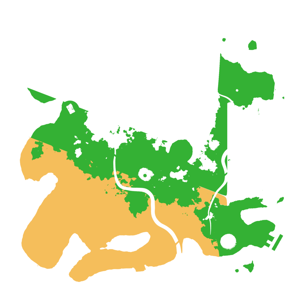Biome Rust Map: Procedural Map, Size: 3500, Seed: 95989684