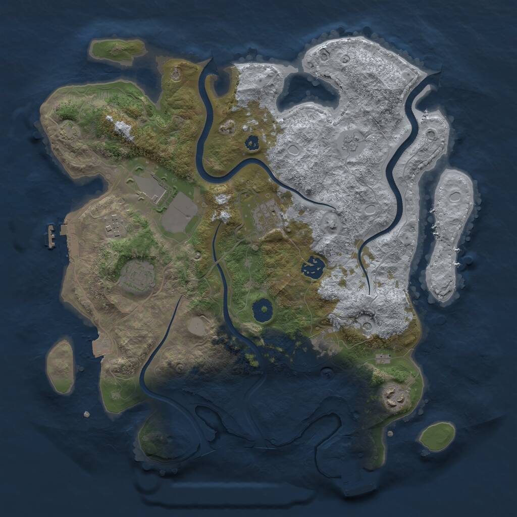 Rust Map: Procedural Map, Size: 3530, Seed: 13892, 13 Monuments