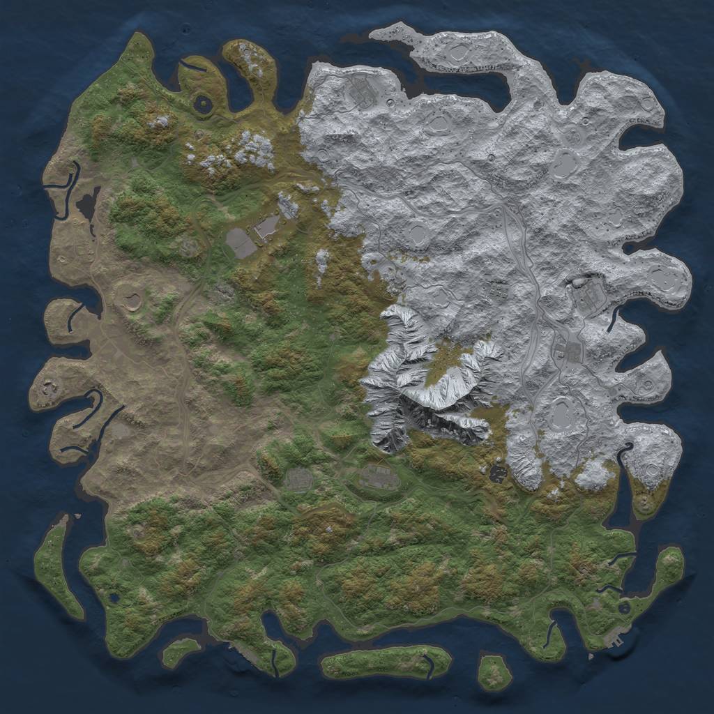 Rust Map: Procedural Map, Size: 6000, Seed: 179914402, 18 Monuments