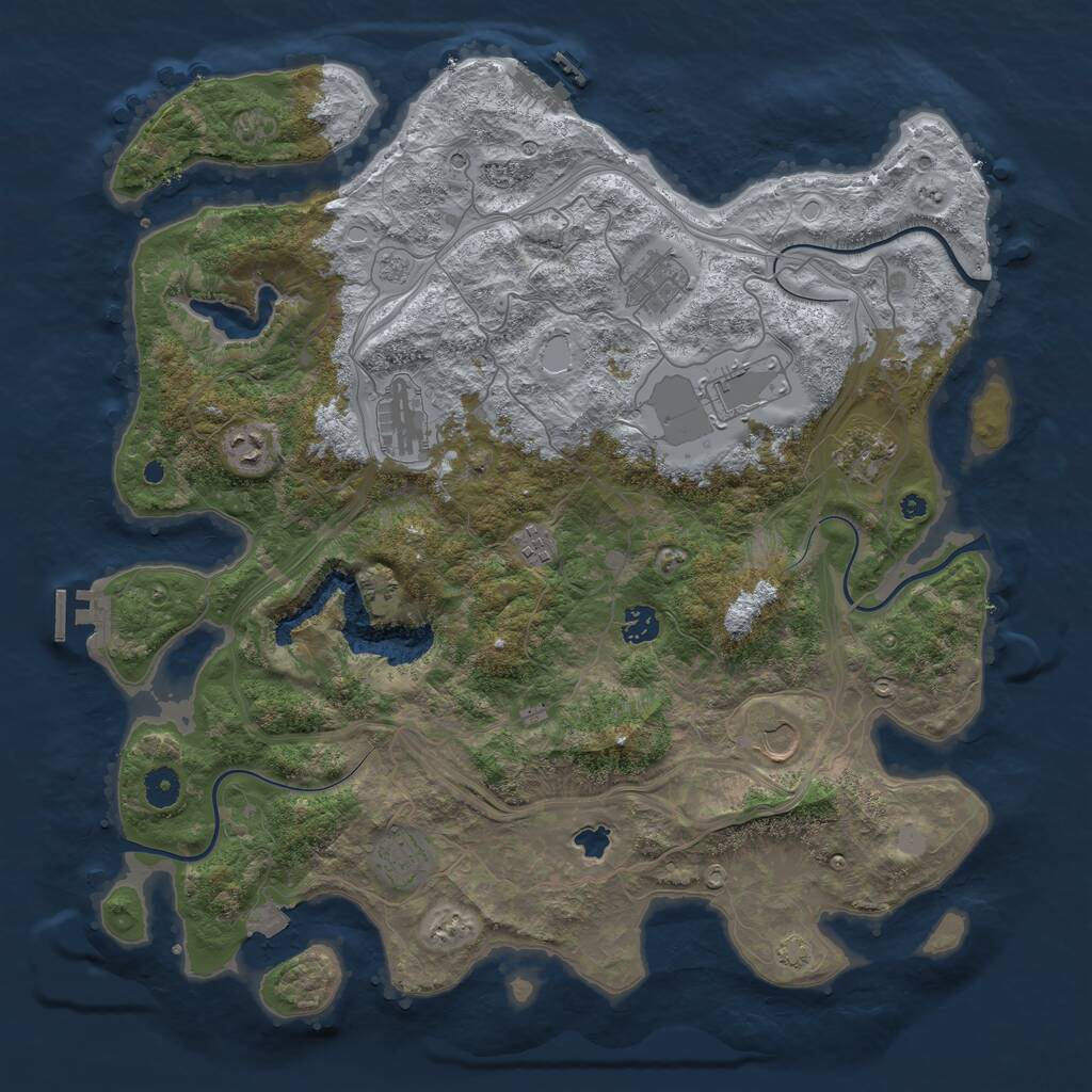 Rust Map: Procedural Map, Size: 4250, Seed: 26945, 15 Monuments