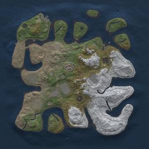 Thumbnail Rust Map: Procedural Map, Size: 3500, Seed: 2020, 17 Monuments