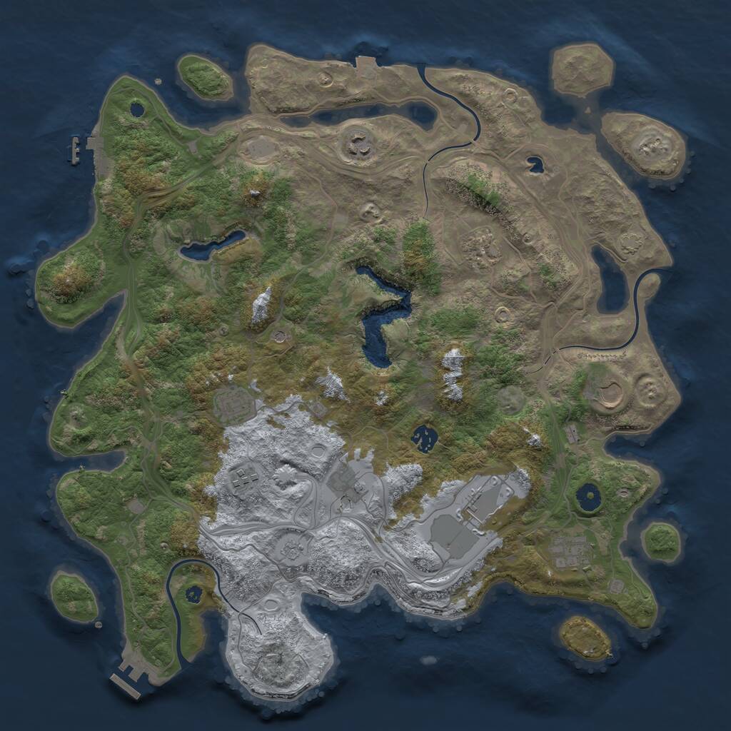 Rust Map: Procedural Map, Size: 4250, Seed: 51337, 15 Monuments