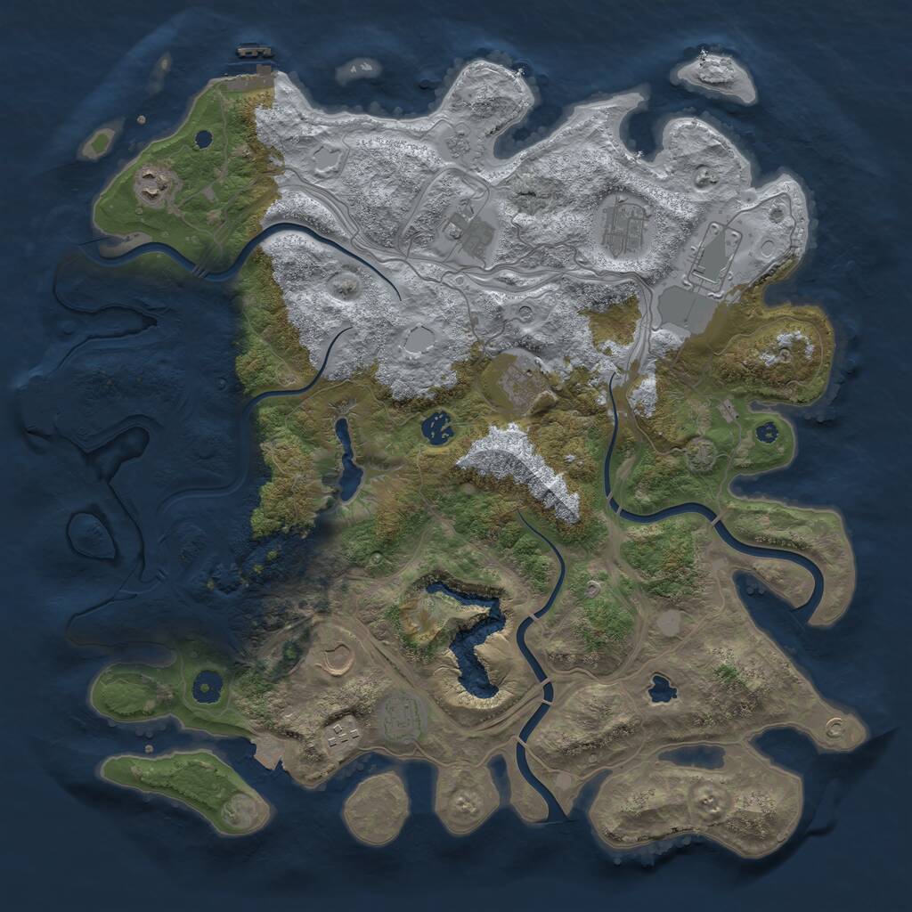 Rust Map: Procedural Map, Size: 4300, Seed: 22420, 15 Monuments