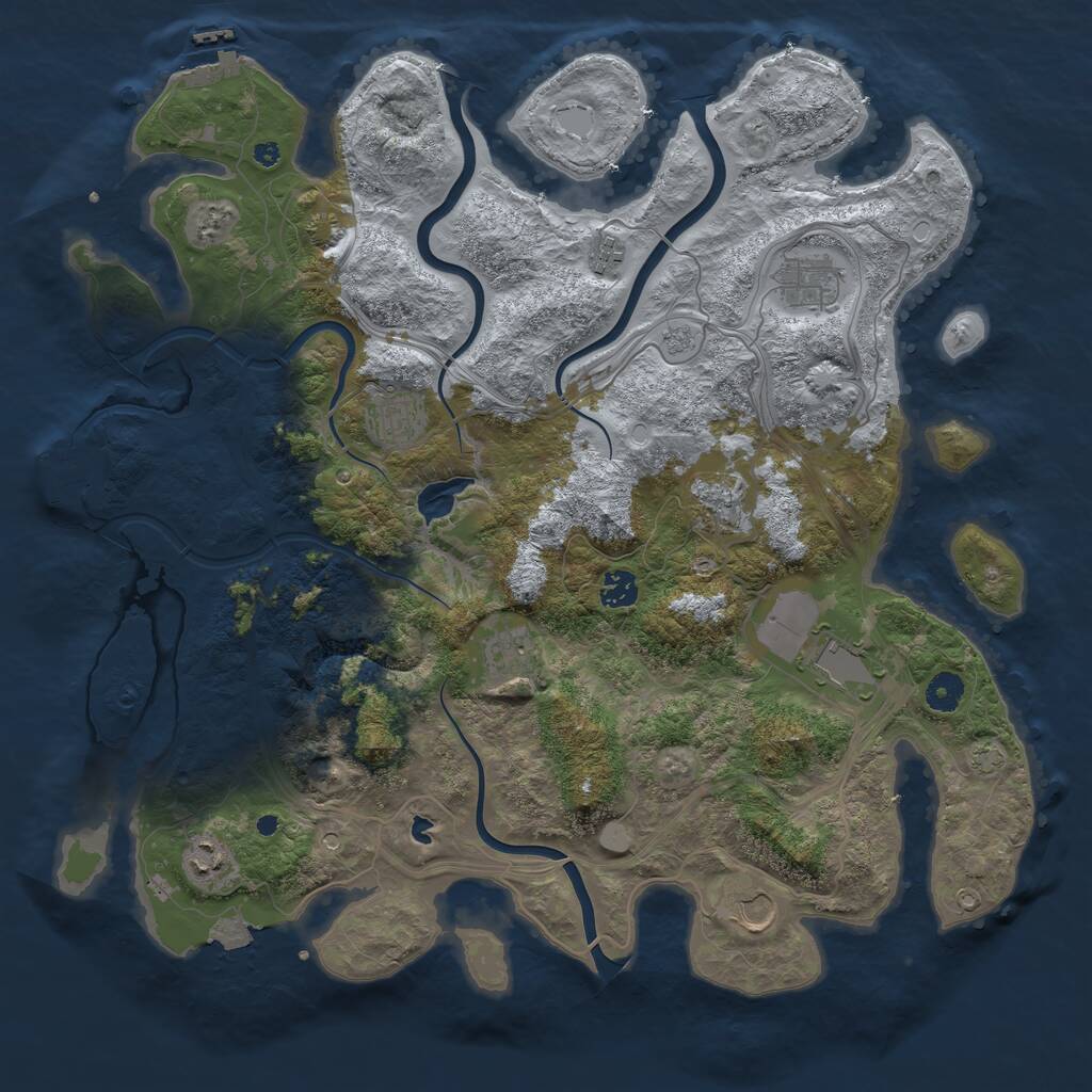 Rust Map: Procedural Map, Size: 4250, Seed: 112889992, 15 Monuments