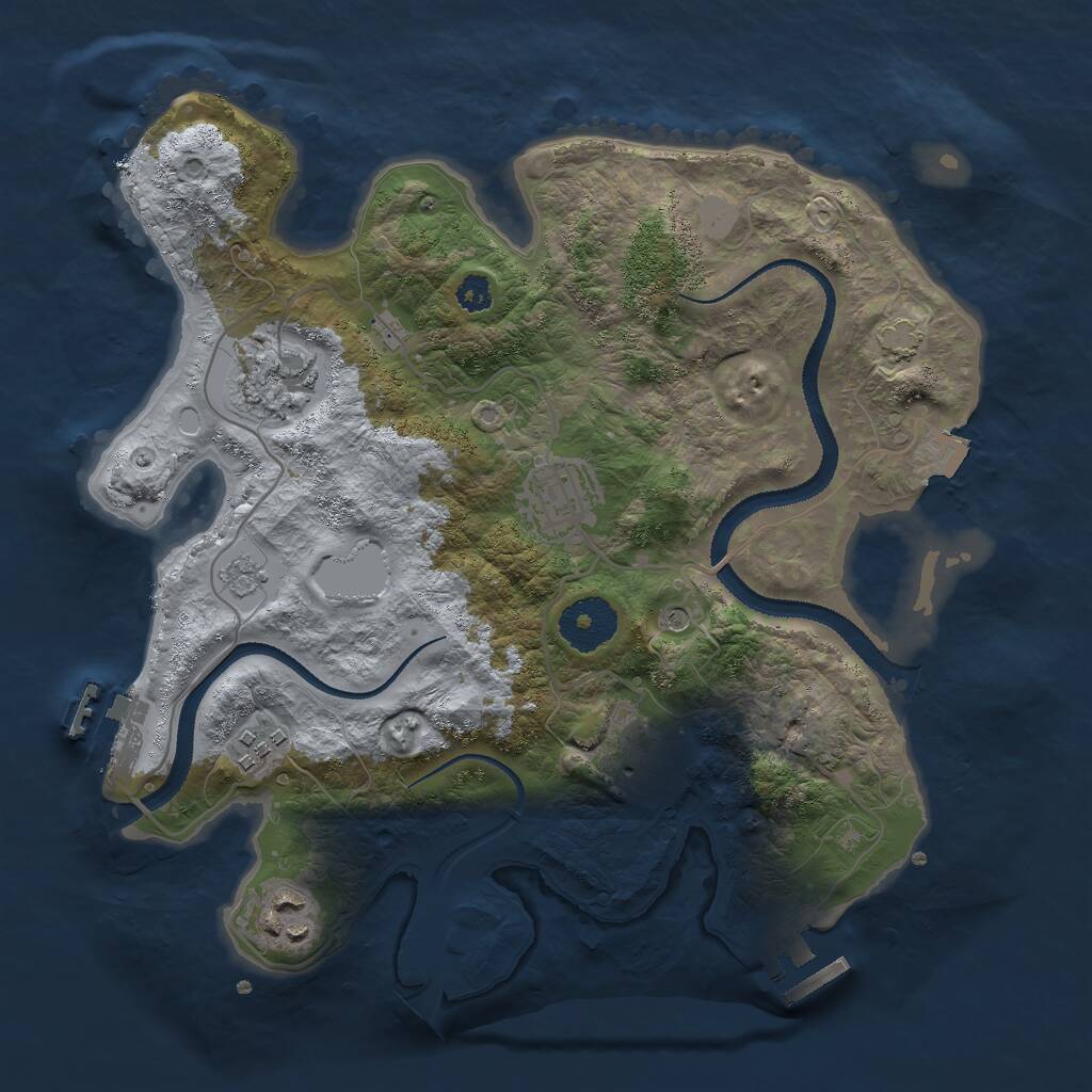 Rust Map: Procedural Map, Size: 3000, Seed: 18769, 11 Monuments