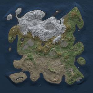 Thumbnail Rust Map: Procedural Map, Size: 3500, Seed: 2103661122, 17 Monuments