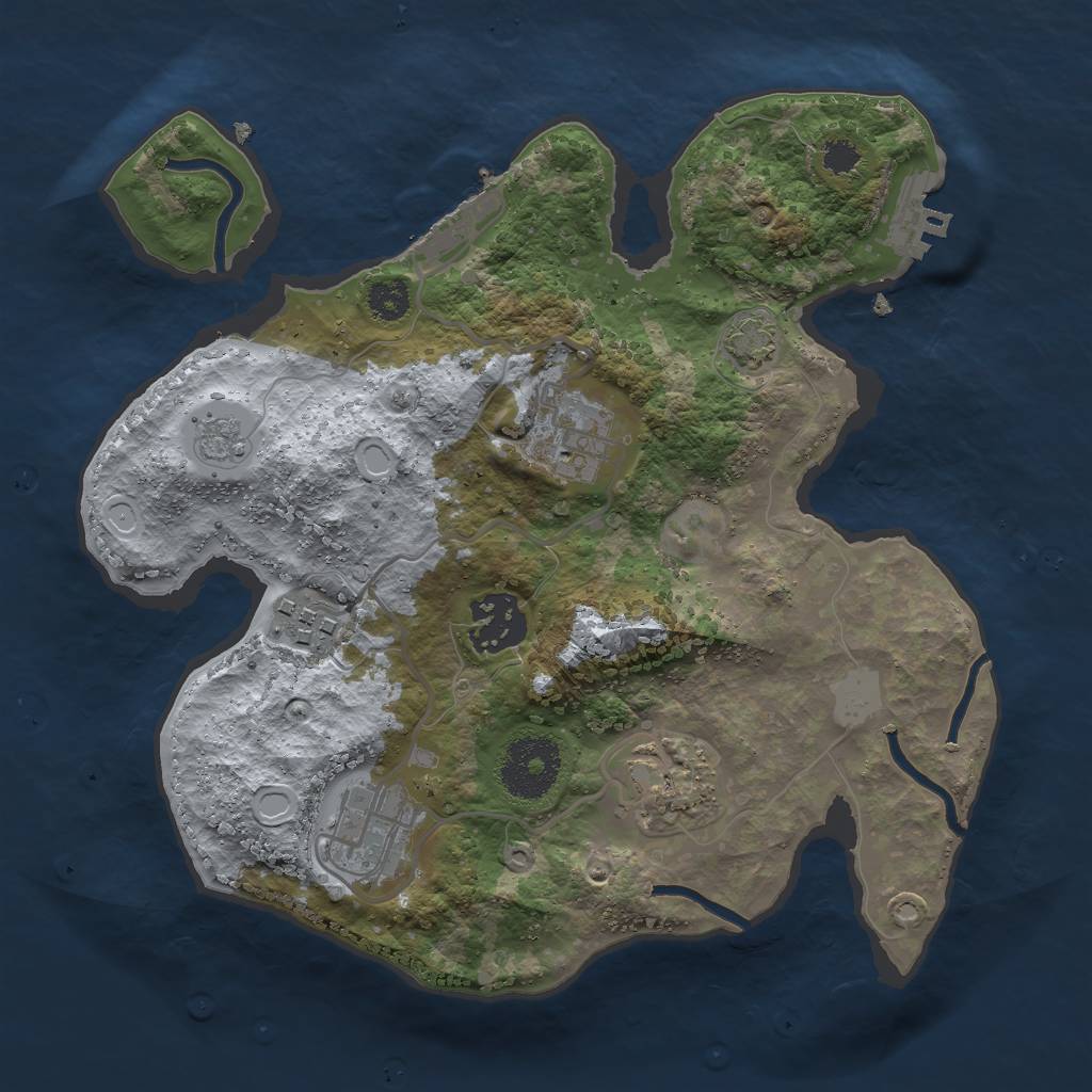 Rust Map: Procedural Map, Size: 2700, Seed: 27, 12 Monuments
