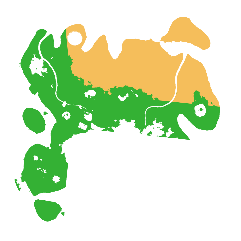 Biome Rust Map: Procedural Map, Size: 3000, Seed: 12498135