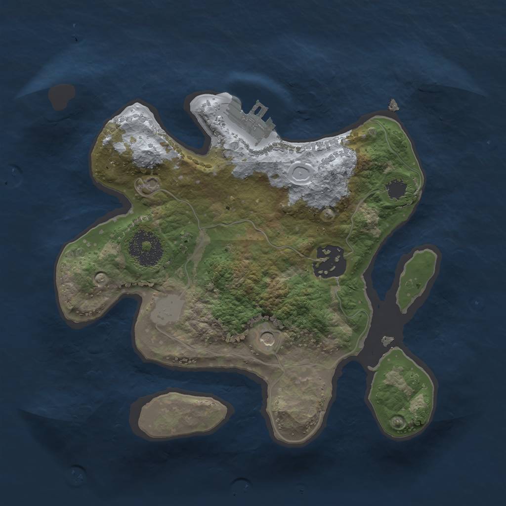 Rust Map: Procedural Map, Size: 2200, Seed: 629424649, 6 Monuments