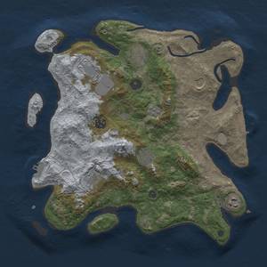 Thumbnail Rust Map: Procedural Map, Size: 3500, Seed: 463685761, 15 Monuments