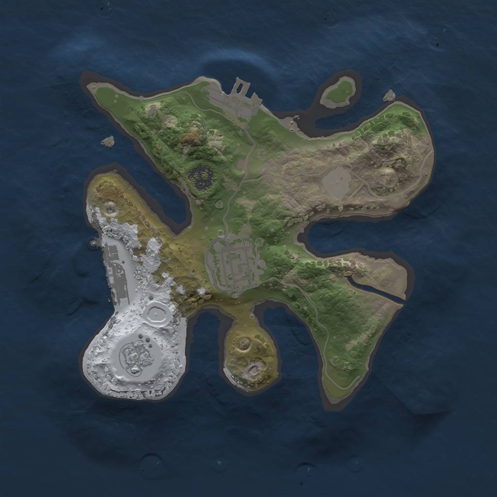 Rust Map: Procedural Map, Size: 2000, Seed: 6457, 9 Monuments