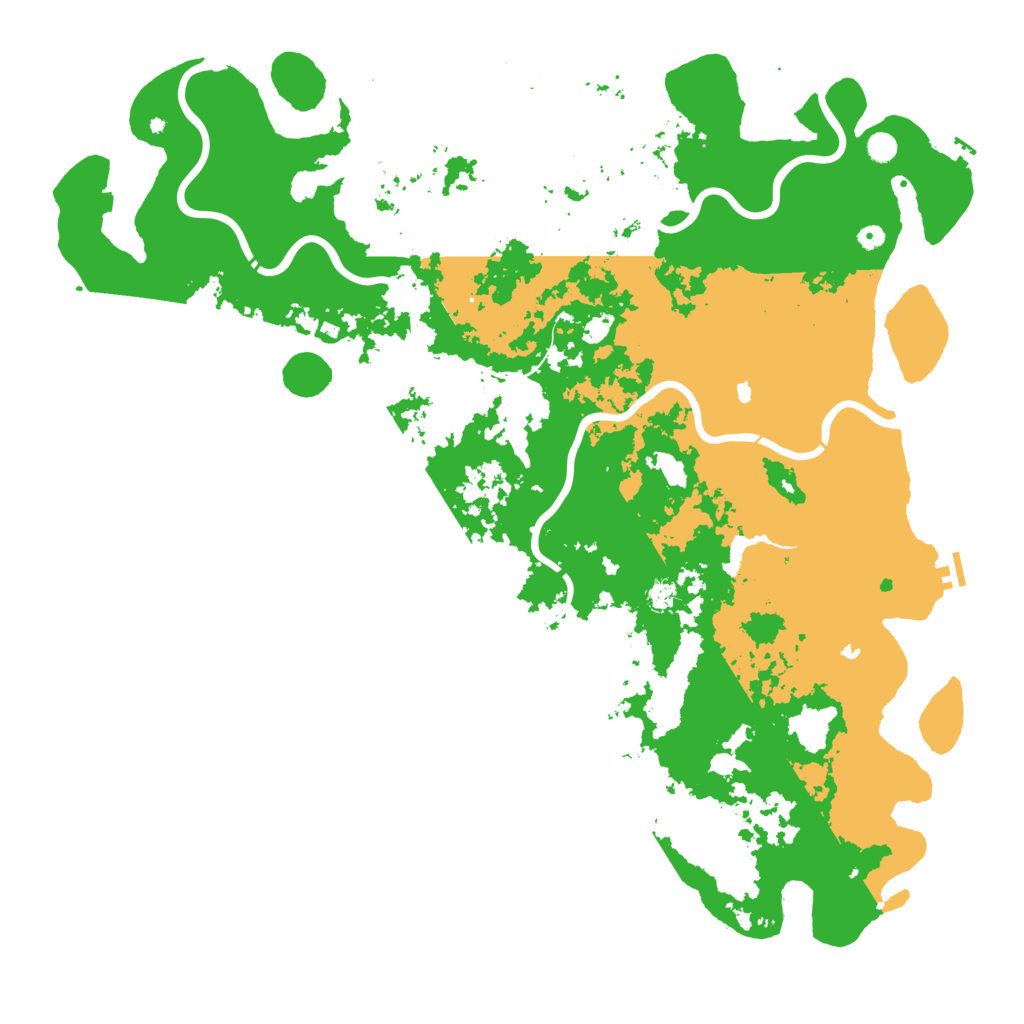 Biome Rust Map: Procedural Map, Size: 6000, Seed: 123432527