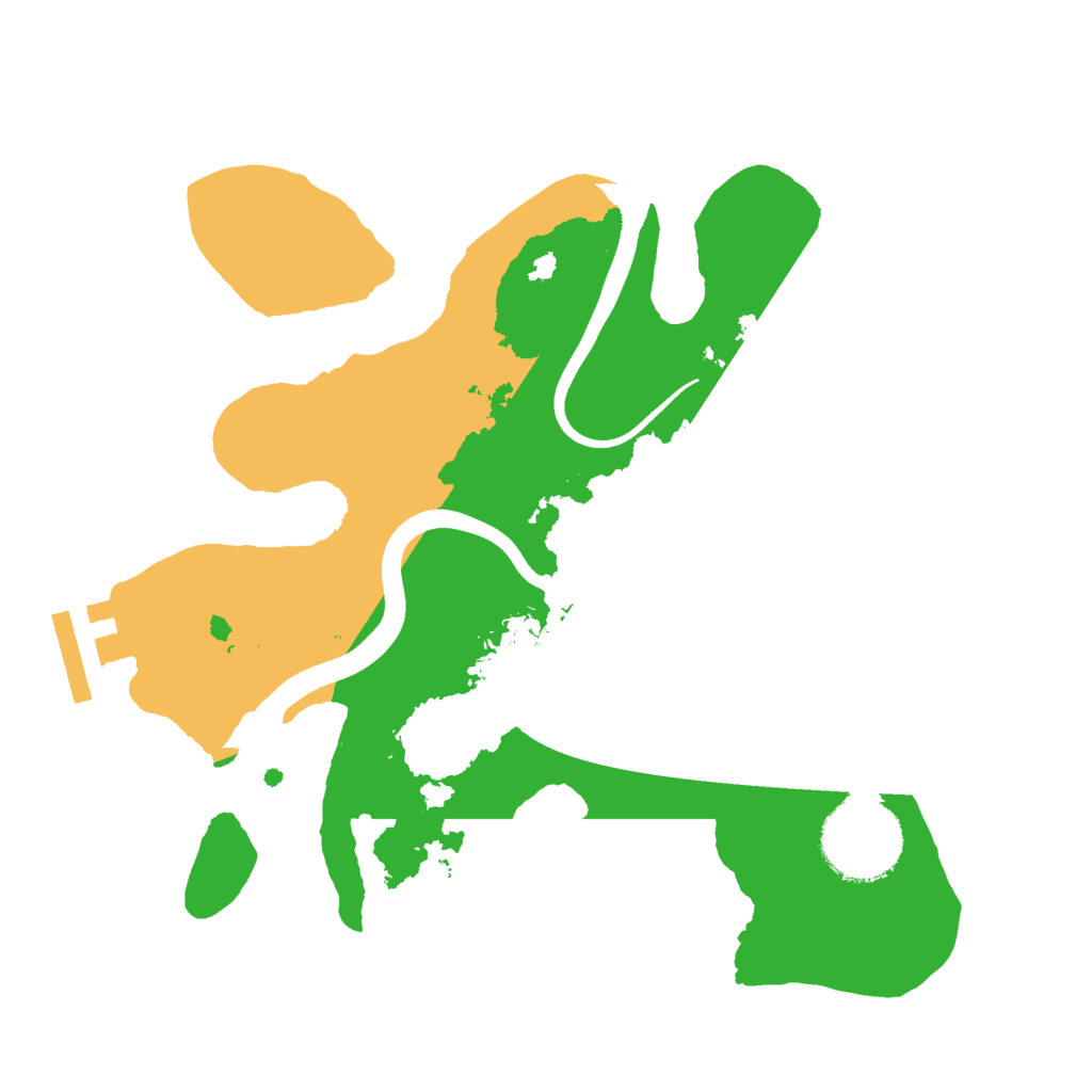 Biome Rust Map: Procedural Map, Size: 2400, Seed: 1325152