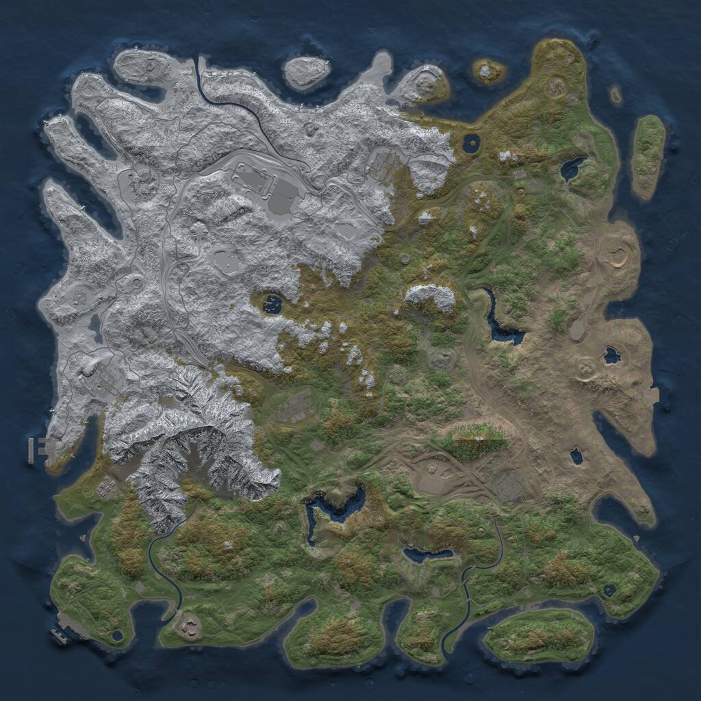 Rust Map: Procedural Map, Size: 5500, Seed: 88362, 17 Monuments