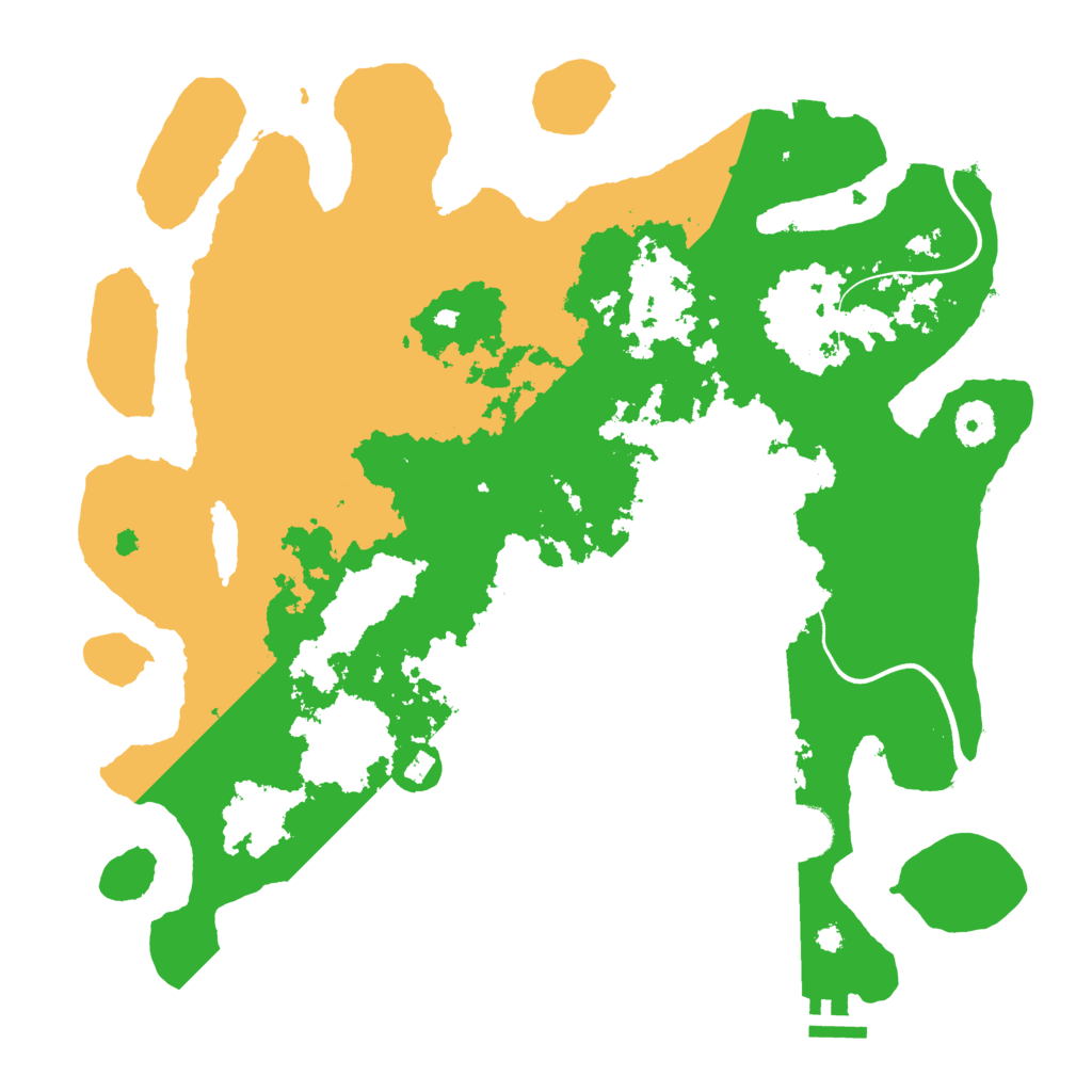 Biome Rust Map: Procedural Map, Size: 3800, Seed: 666