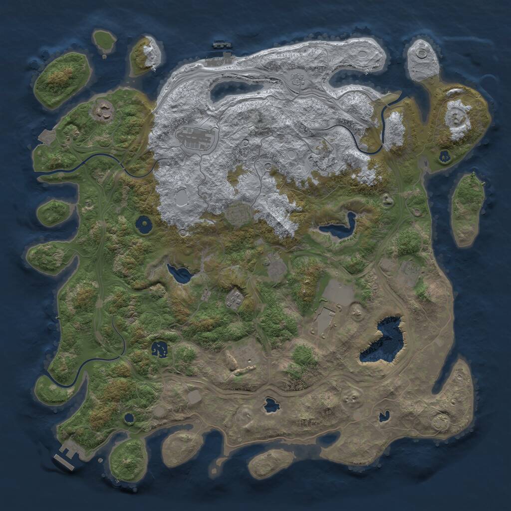 Rust Map: Procedural Map, Size: 4500, Seed: 2027590, 16 Monuments