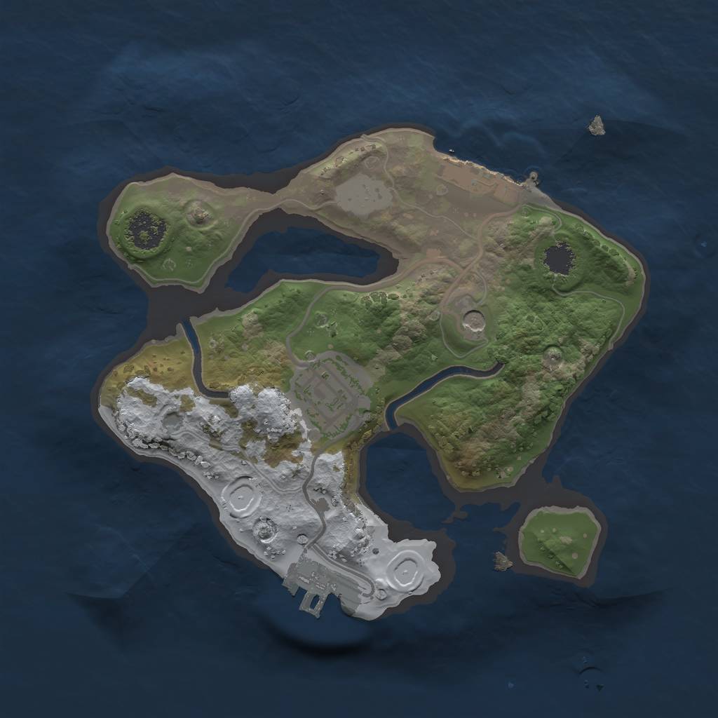 Rust Map: Procedural Map, Size: 2000, Seed: 881242009, 9 Monuments