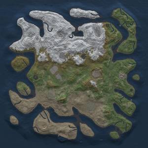 Thumbnail Rust Map: Procedural Map, Size: 4500, Seed: 1209752347, 19 Monuments