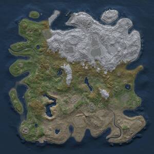 Thumbnail Rust Map: Procedural Map, Size: 4000, Seed: 122, 13 Monuments
