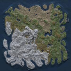 Thumbnail Rust Map: Procedural Map, Size: 5000, Seed: 72193673, 16 Monuments