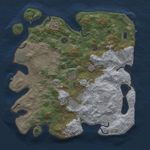 Thumbnail Rust Map: Procedural Map, Size: 4000, Seed: 1561911810, 17 Monuments