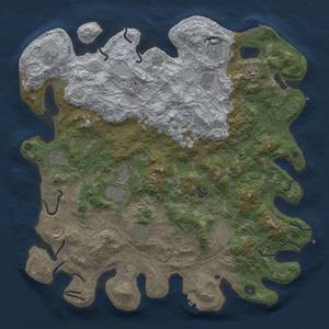 Thumbnail Rust Map: Procedural Map, Size: 4600, Seed: 60389, 18 Monuments