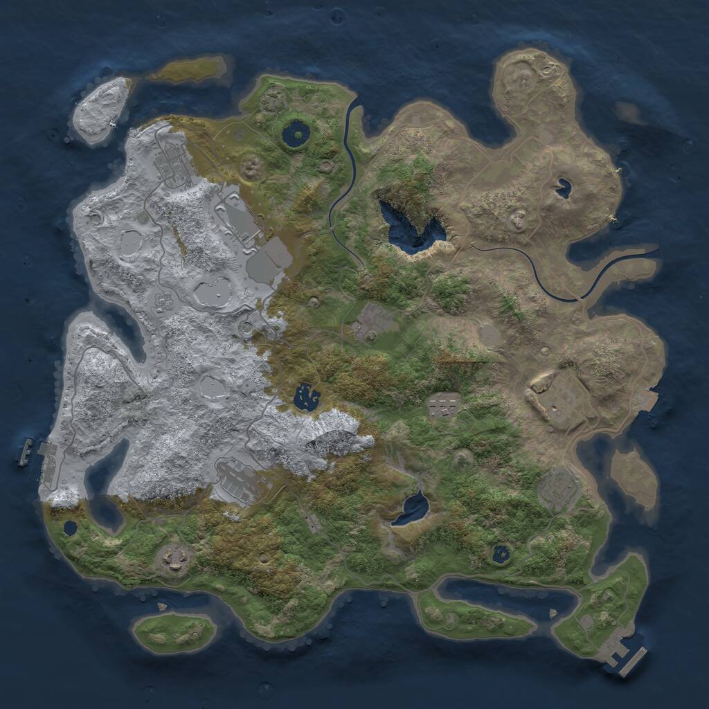 Rust Map: Procedural Map, Size: 4000, Seed: 356726134, 15 Monuments