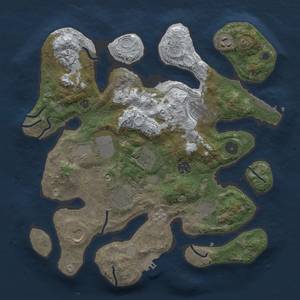 Thumbnail Rust Map: Procedural Map, Size: 3500, Seed: 1477875562, 19 Monuments