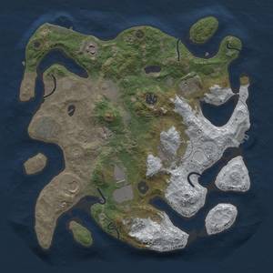 Thumbnail Rust Map: Procedural Map, Size: 3500, Seed: 1704564827, 18 Monuments