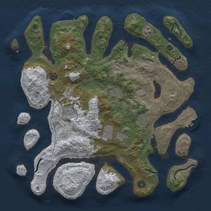 Thumbnail Rust Map: Procedural Map, Size: 4000, Seed: 43938938, 17 Monuments