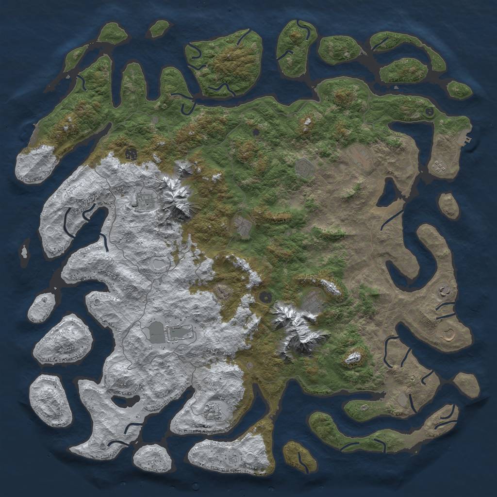 Rust Map: Procedural Map, Size: 6000, Seed: 12306906, 20 Monuments
