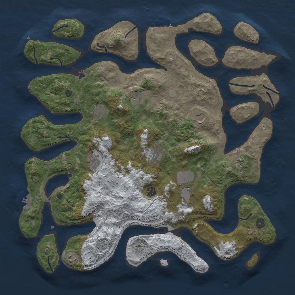 Rust Map: Procedural Map, Size: 4500, Seed: 7956, 19 Monuments