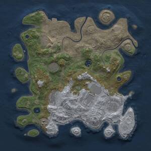 Thumbnail Rust Map: Procedural Map, Size: 3500, Seed: 1236, 12 Monuments