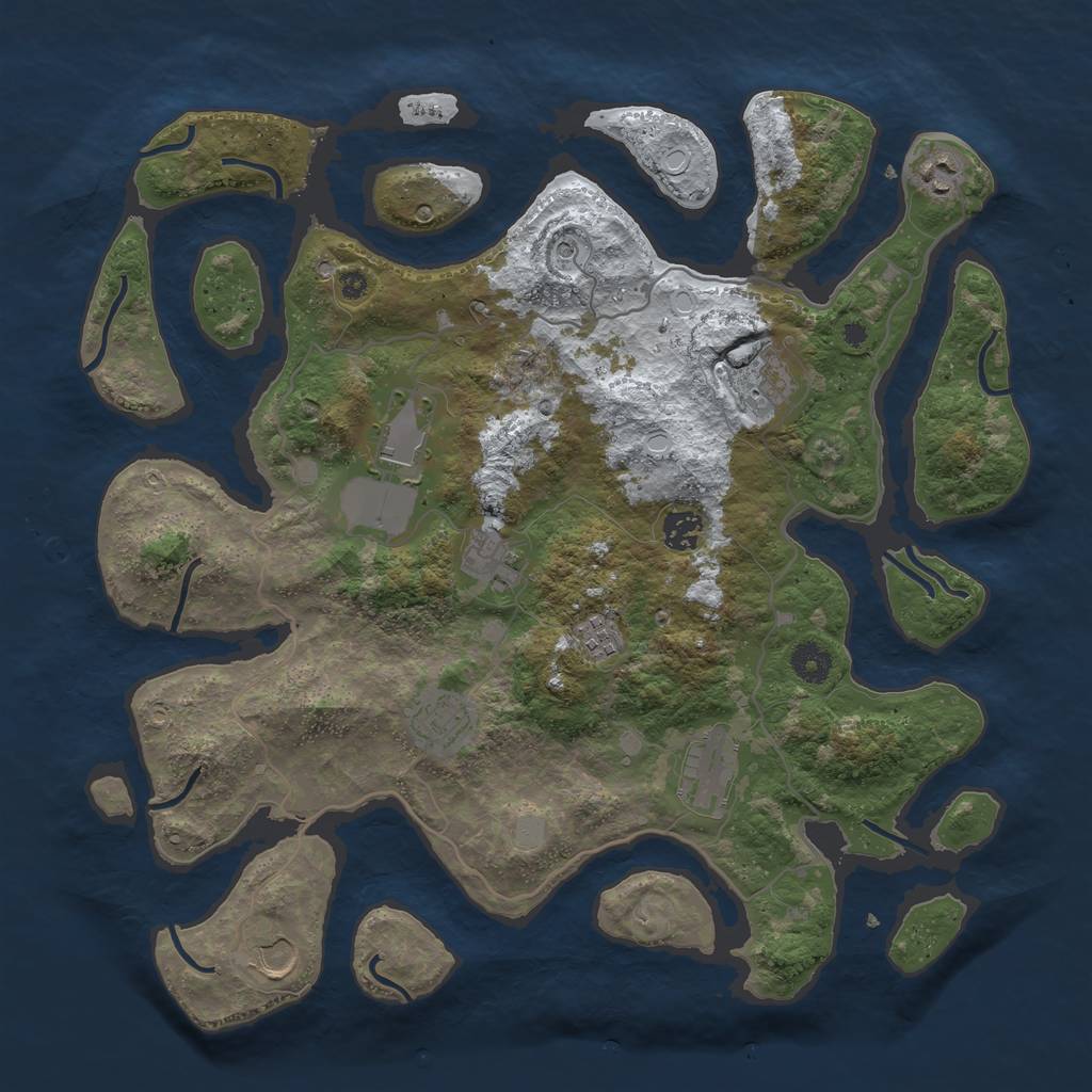 Rust Map: Procedural Map, Size: 4000, Seed: 169503, 15 Monuments