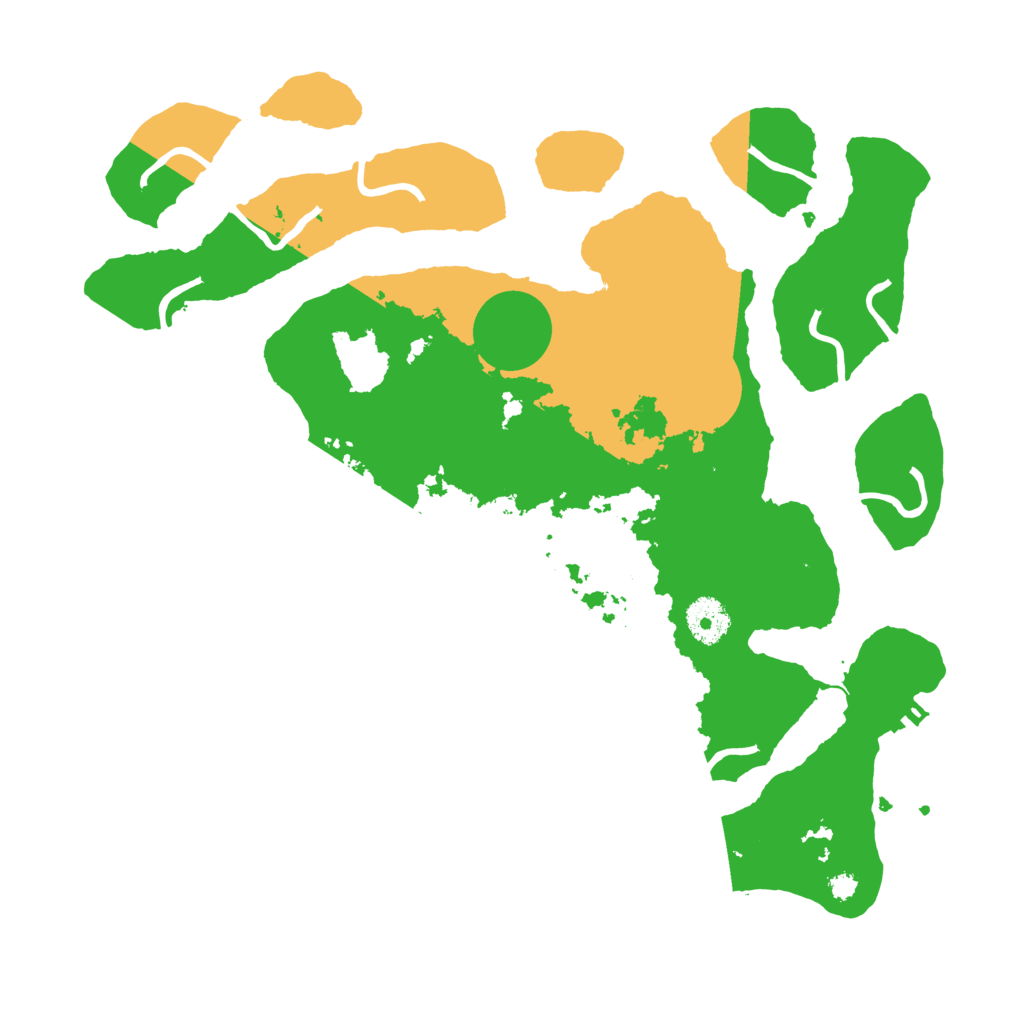 Biome Rust Map: Procedural Map, Size: 3500, Seed: 4145233