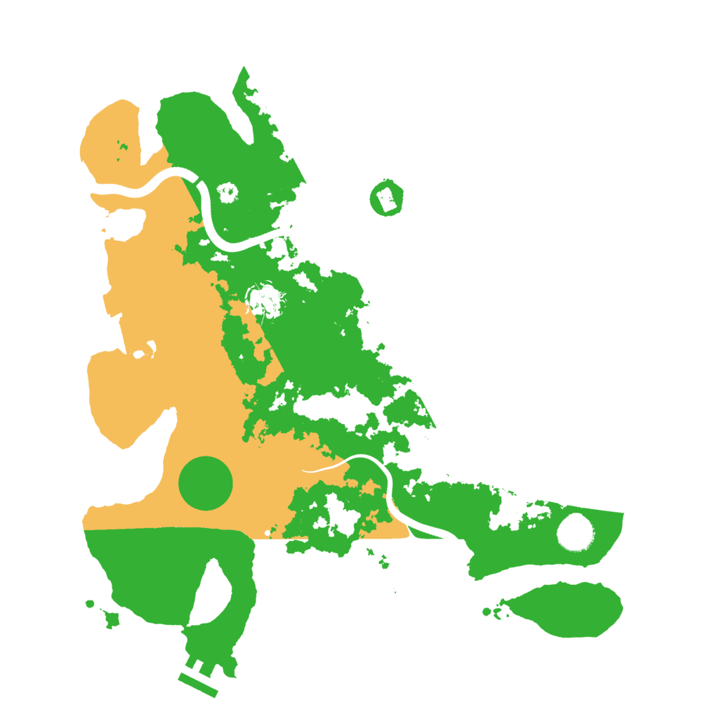 Biome Rust Map: Procedural Map, Size: 3500, Seed: 495493576