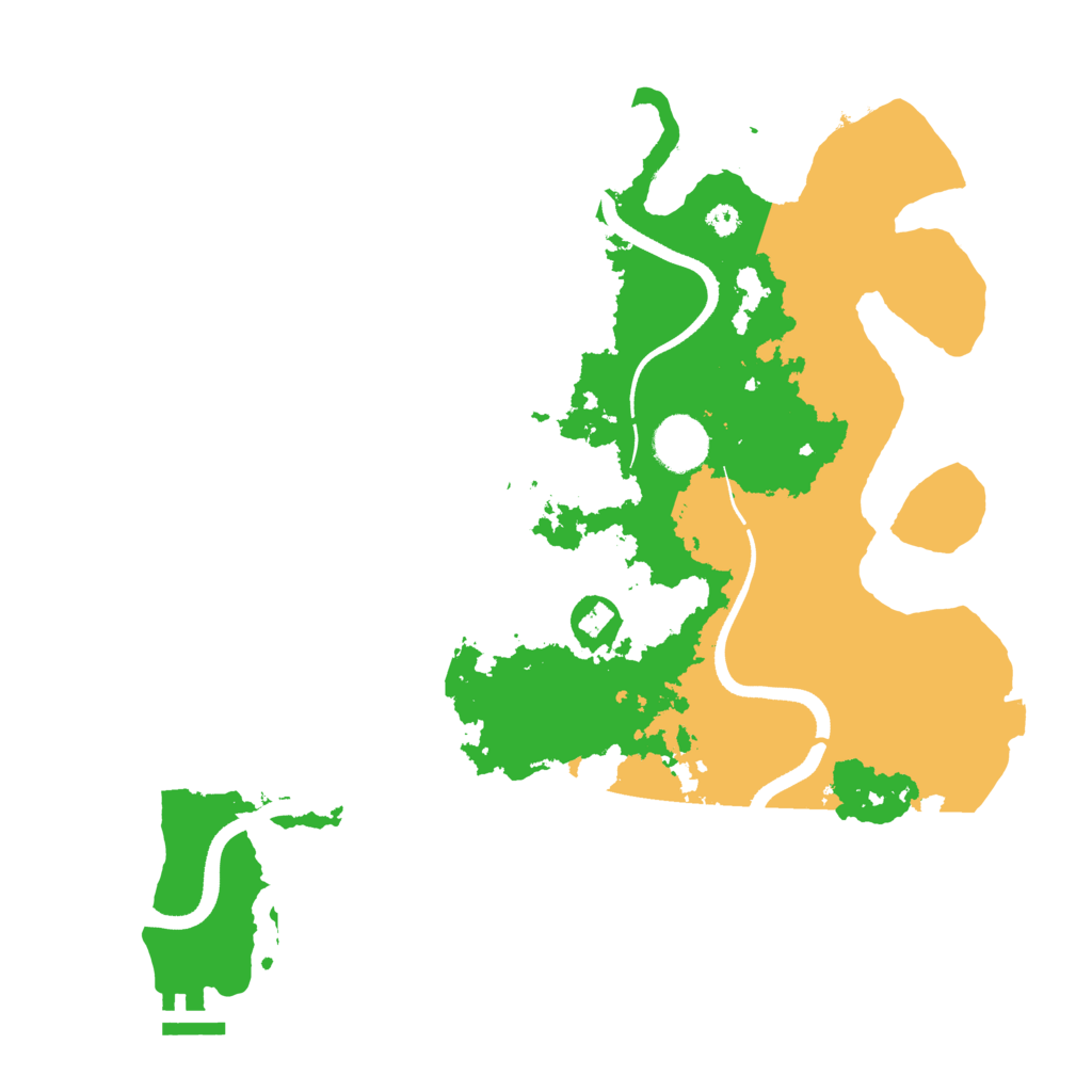 Biome Rust Map: Procedural Map, Size: 3500, Seed: 5299566