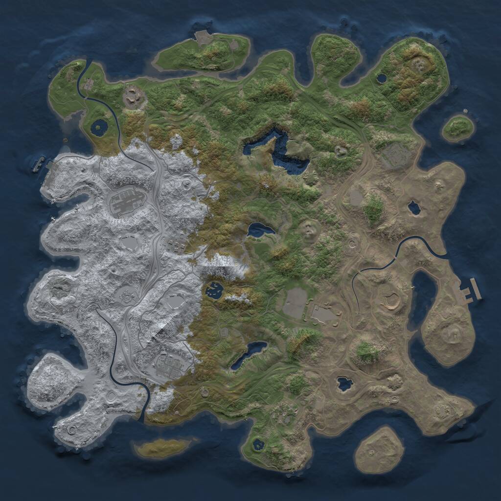 Rust Map: Procedural Map, Size: 4500, Seed: 3311627, 15 Monuments