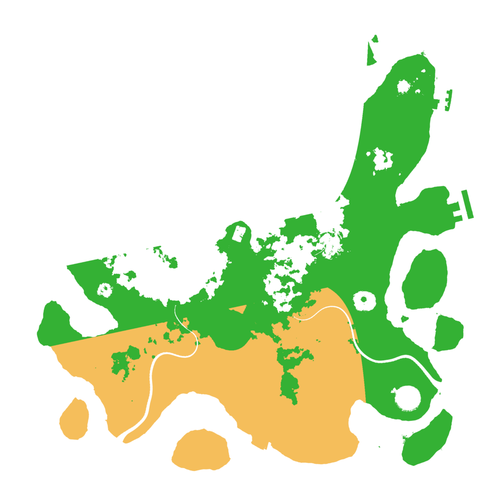 Biome Rust Map: Procedural Map, Size: 3500, Seed: 2290848