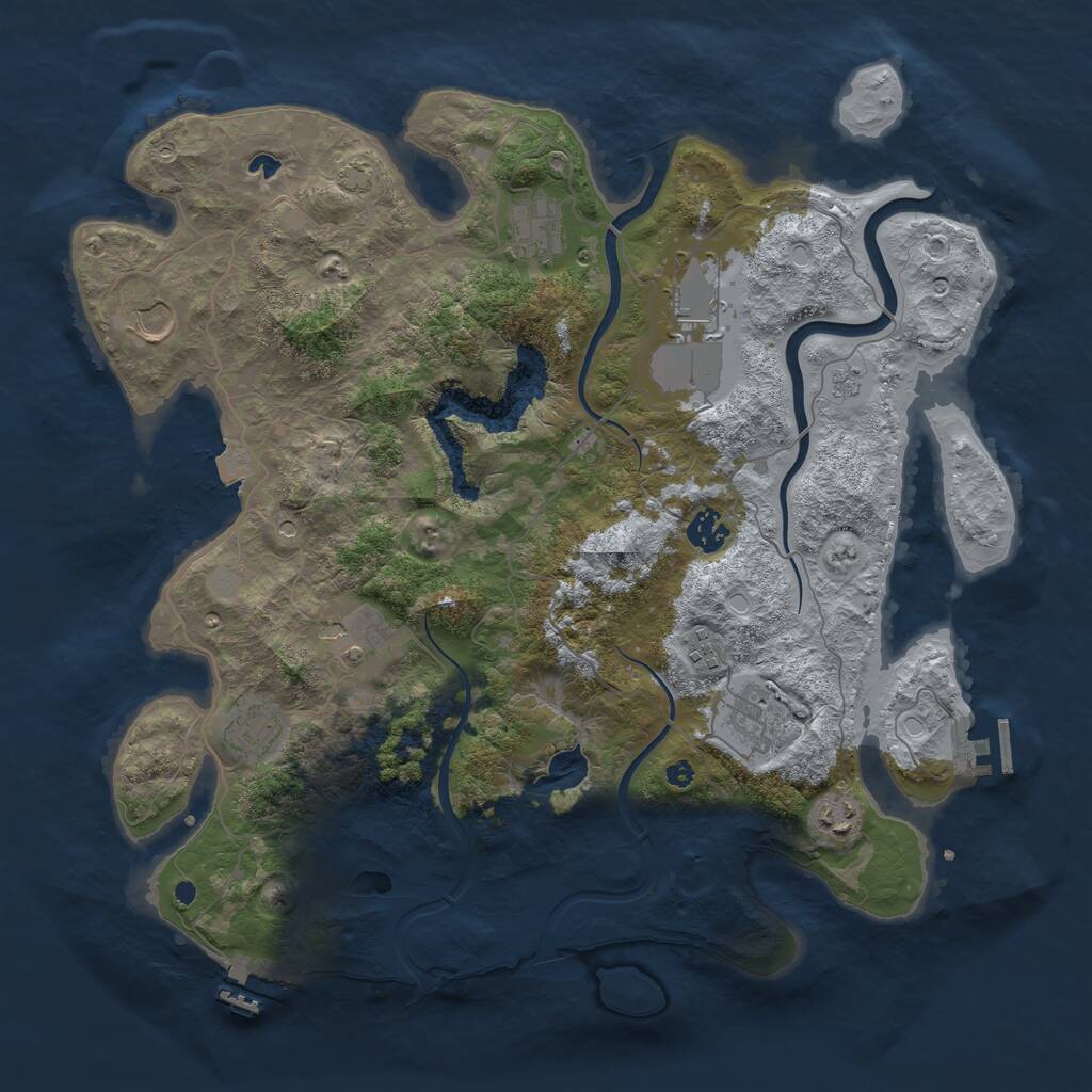 Rust Map: Procedural Map, Size: 4000, Seed: 159252, 15 Monuments