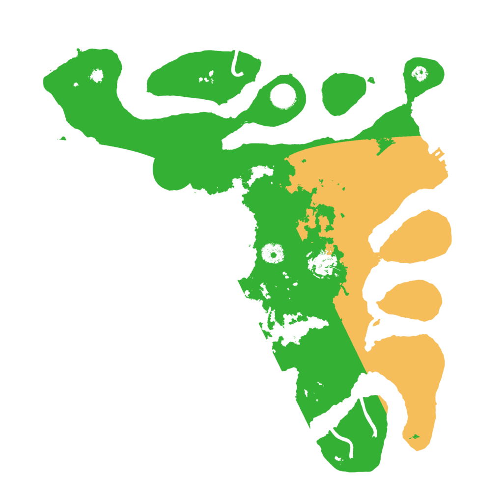 Biome Rust Map: Procedural Map, Size: 3500, Seed: 2095448